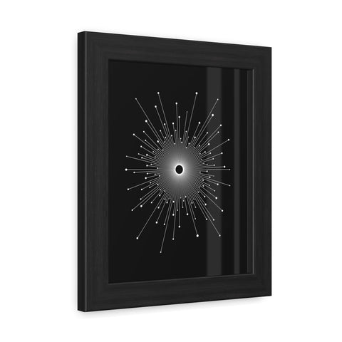 Universalis 3 - Modern Geometric Framed Poster - Minimalist Black and White Wall Art