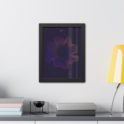 Sound Nova 2 - Vibrant Abstract Wave Framed Poster - Modern Wall Art for Music Lovers