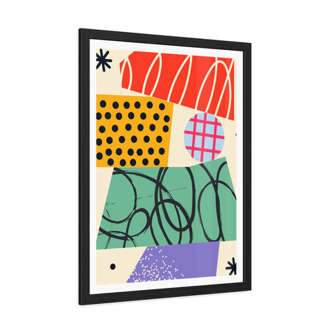 Kurian 10 - Abstract Geometric Framed Posters for Modern Decor | Vibrant Wall Art