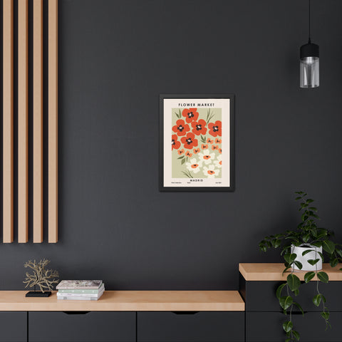 Flower Market - Madrid - Framed Floral Poster - Flower Market Madrid Art Print