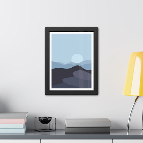 Desert Sun 4 - Serene Landscape Framed Poster – Aesthetic Wall Art for Modern Homes
