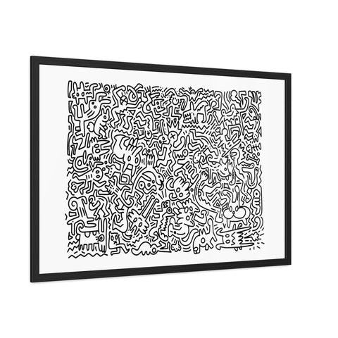 Chaos Theory - Abstract Line Art Framed Poster - Modern Wall Décor for Art Lovers