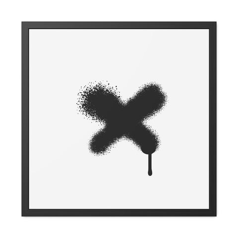 Graffiti 2 - Minimalist Black X Framed Poster – Modern Wall Art for Home Décor