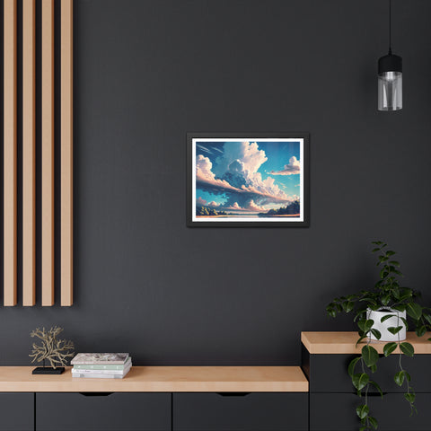 Cloudscape - Serene Landscape Framed Poster - Ideal for Home Decor & Gifting