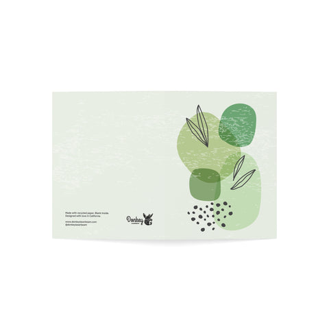 Green Botanical Greeting Card — Abstract Greeting Card - Illustrated, Beautiful, Modern