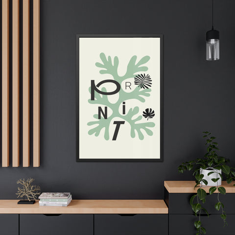 Just a Print - Modern Botanical Framed Poster – Stylish Home Decor with ‘PRINT’ Design