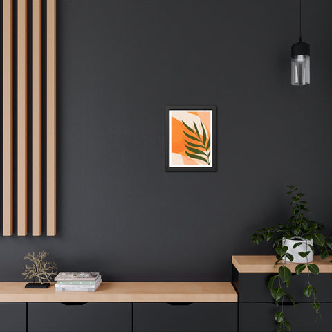 Agora 4 - Tropical Leaf Framed Poster | Modern Wall Art for Home Decor
