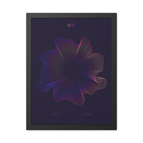 Sound Nova 2 - Vibrant Abstract Wave Framed Poster - Modern Wall Art for Music Lovers