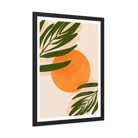 Agora 1 - Tropical Sunset Framed Poster - Modern Wall Art for Home Decor