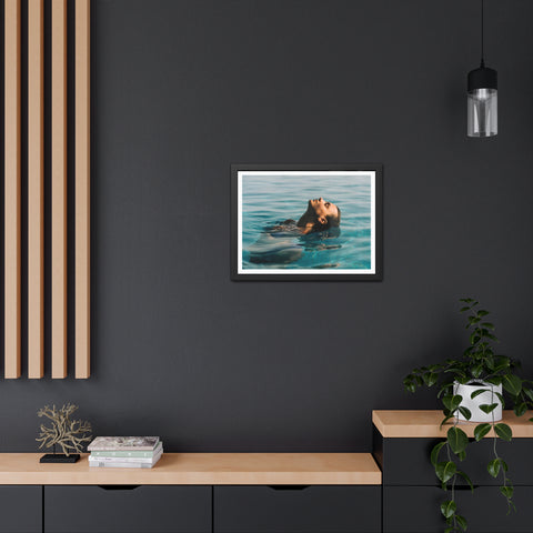 The Dip - Serene Woman Framed Poster - Tranquil Wall Art for Home Decor
