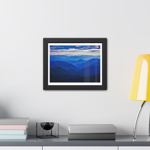 Bluescape - Serene Mountain Landscape Framed Poster – Perfect Wall Art for Nature Lovers