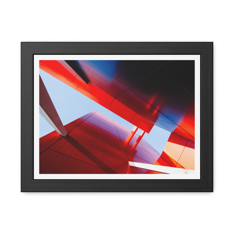 Red Architecture - Modern Framed Art Posters - Abstract Red Architecture Wall Decor