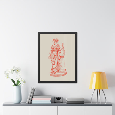 Greeked Out 2 - Elegant Greek Statue Framed Poster Art - Classic Home Decor