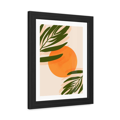 Agora 1 - Tropical Sunset Framed Poster - Modern Wall Art for Home Decor