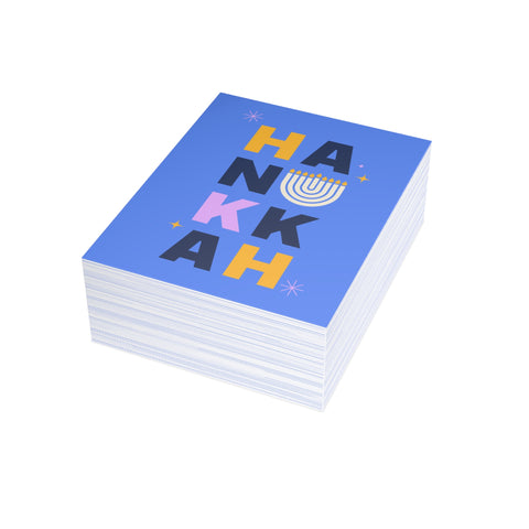 Hanukkah Greeting Card — Hanukkah / Holiday Greeting Card - Illustrated, Modern