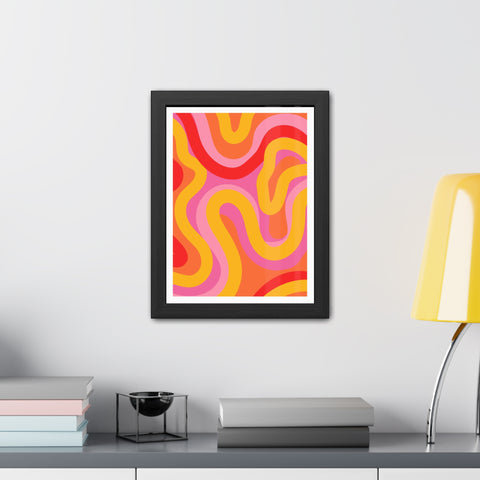 Natural Formation 5 - Vibrant Abstract Framed Poster - Funky Wall Art for Home Decor