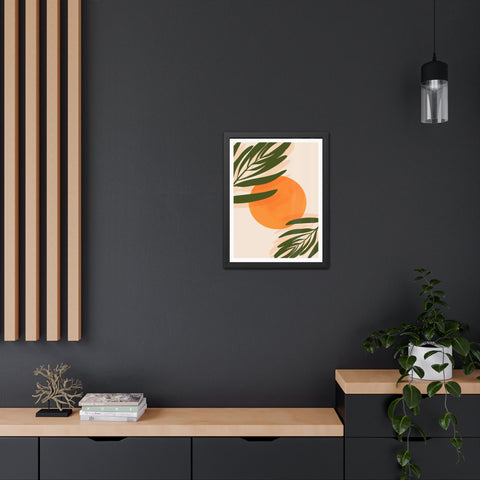 Agora 1 - Tropical Sunset Framed Poster - Modern Wall Art for Home Decor