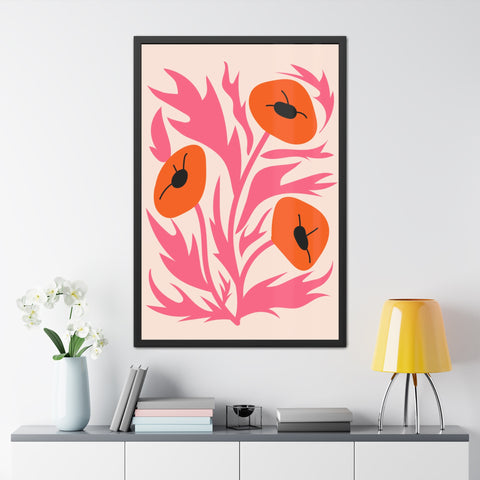 Marinda 3 - Vibrant Floral Framed Poster - Modern Art Print for Home Decor