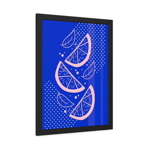 When life gives you lemons 2 - Citrus Slice Framed Poster - Fresh Fruit Wall Art for Kitchen Decor