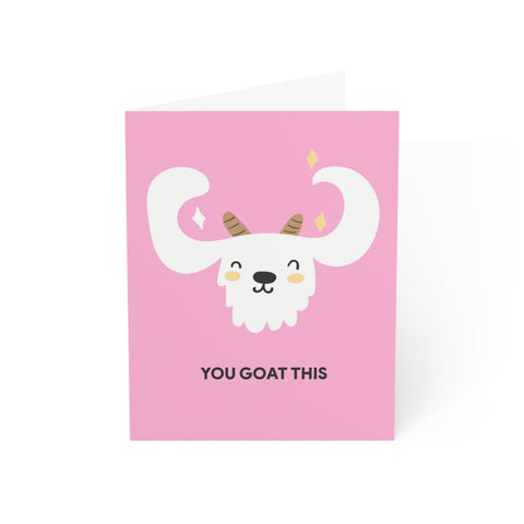 "You Goat This" Encouragement Card — Motivational / Encouragement Greeting Card - Illustrated, Funny, Snarky, Modern