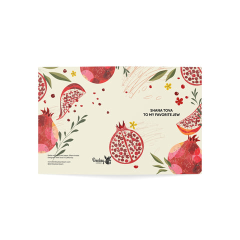 "Shana Tova to My Favorite Jew" Greeting Card — Rosh Hashanah / Holiday Greeting Card - Illustrated, Modern