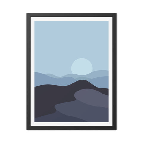 Desert Sun 4 - Serene Landscape Framed Poster – Aesthetic Wall Art for Modern Homes