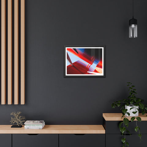 Red Architecture - Modern Framed Art Posters - Abstract Red Architecture Wall Decor