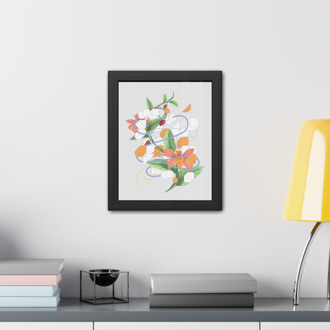 Lavish 3 - Floral Abstract Framed Poster - Modern Art for Home Decor