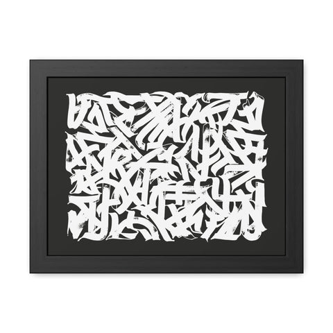 Smith 2 - Abstract Art Framed Poster – Modern Black and White Wall Decor for Home & Office