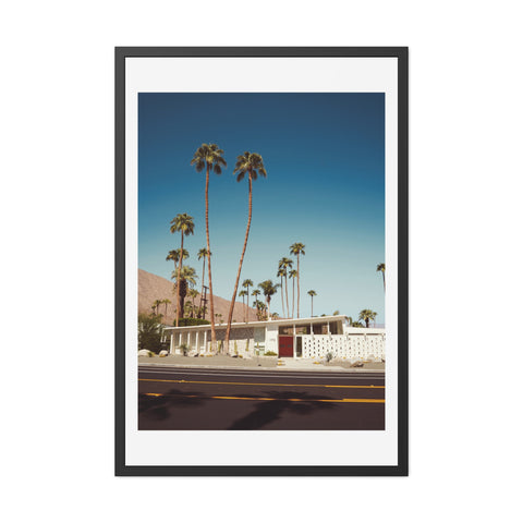 Palm Springs 2 - Vintage Palm Tree Framed Poster - Mid-Century Modern Wall Art