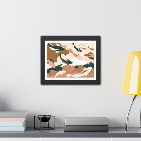Koi Wind 1 - Abstract Fish Framed Poster - Nature-Inspired Wall Art for Home Decor