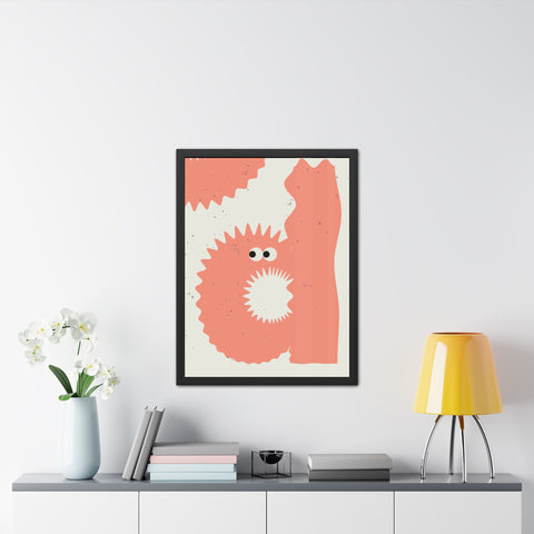 Lettermon d - Whimsical Framed Posters - Fun and Unique Wall Art for Playful Spaces