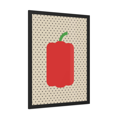 Gamba 1 - Modern Pepper Framed Poster - Minimalist Kitchen Decor