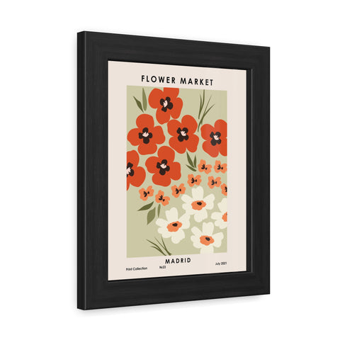 Flower Market - Madrid - Framed Floral Poster - Flower Market Madrid Art Print