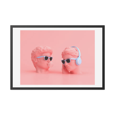 Popped - Trendy Framed Posters - Retro Vibes with Stylish Heads & Headphones