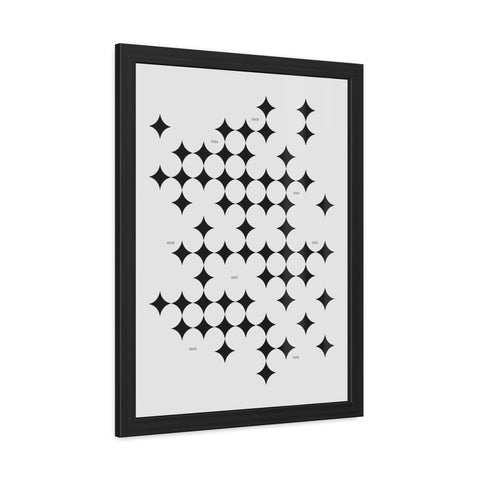 Gridlock 3 - Modern Geometric Framed Poster Art - Minimalist Home Decor