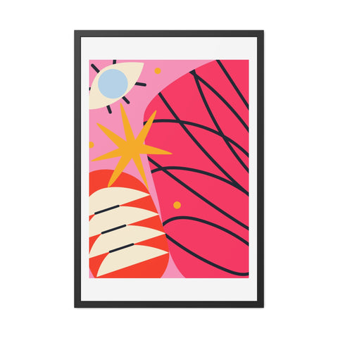 Kurian 2 - Vibrant Abstract Framed Poster - Modern Wall Art Decor