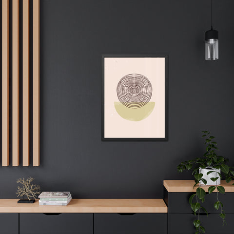 Blend 3 - Minimalist Framed Poster - Abstract Circular Design for Modern Decor