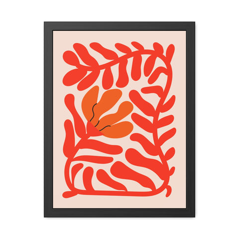 Marinda 9 - Vibrant Floral Framed Poster | Modern Home Decor | Abstract Art for Living Room