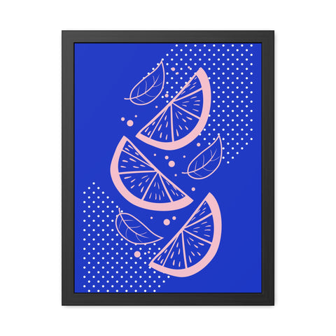 When life gives you lemons 2 - Citrus Slice Framed Poster - Fresh Fruit Wall Art for Kitchen Decor