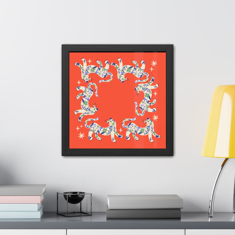 Circus Act 3 - Colorful Animal Framed Poster | Playful Wall Art for Animal Lovers