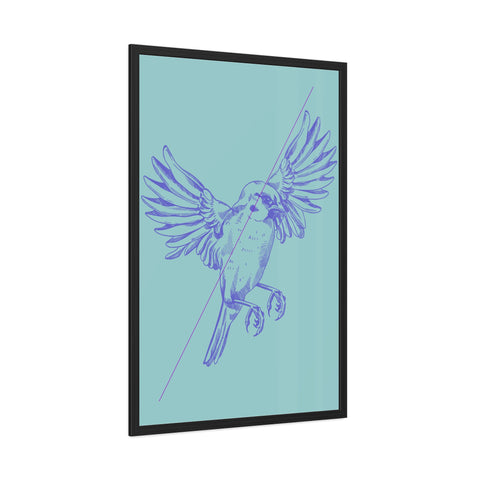 Wings 4 - Blue Bird Framed Poster - Elegant Wall Art for Home Decor