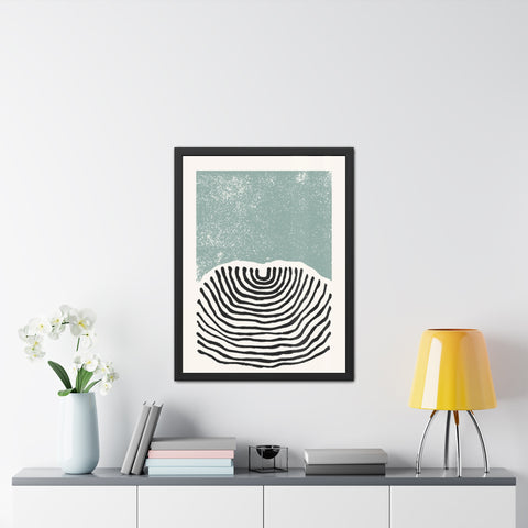 Ink Block 3 - Minimalist Framed Poster Art - Modern Abstract Line Design Decor