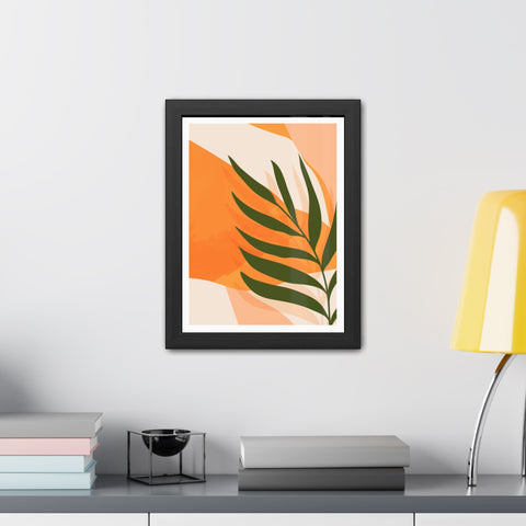 Agora 4 - Tropical Leaf Framed Poster | Modern Wall Art for Home Decor