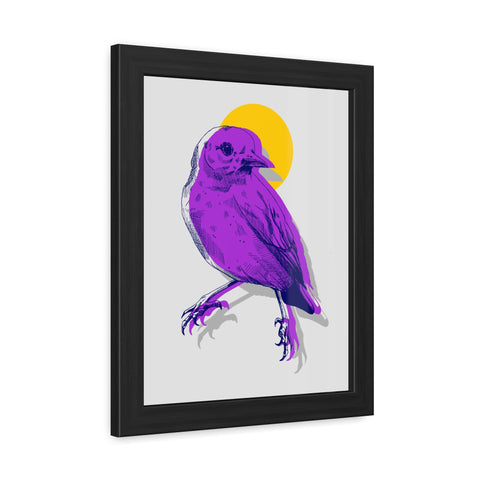 Wings 3 - Purple Bird Framed Poster - Modern Home Décor
