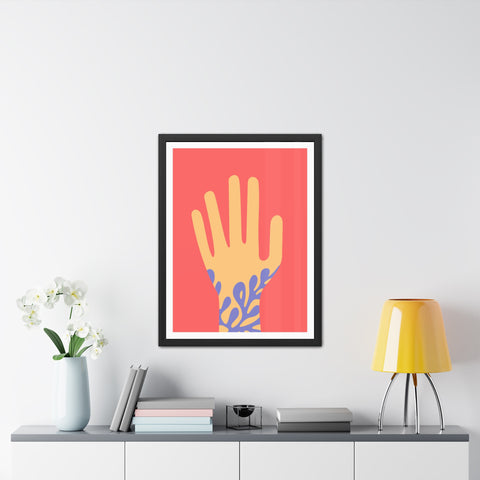 Stratica 2 - Vibrant Hand Art Framed Poster - Modern Decor for Home & Office