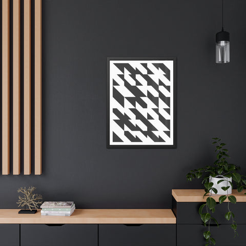Gridline 1 - Modern Geometric Framed Poster - Monochrome Wall Art for Home Décor