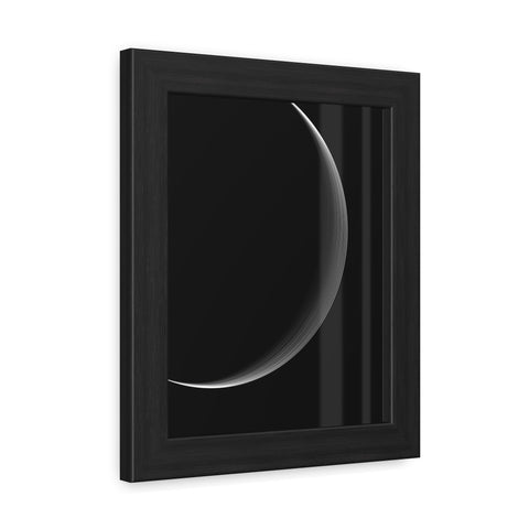 Universalis 2 - Minimalist Framed Poster - Sleek Crescent Moon Design for Modern Decor