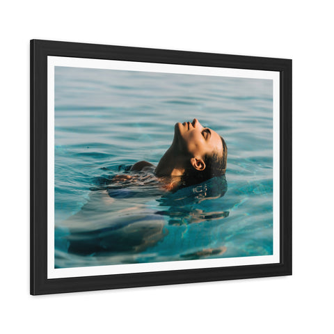 The Dip - Serene Woman Framed Poster - Tranquil Wall Art for Home Decor