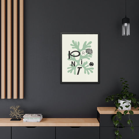 Just a Print - Modern Botanical Framed Poster – Stylish Home Decor with ‘PRINT’ Design